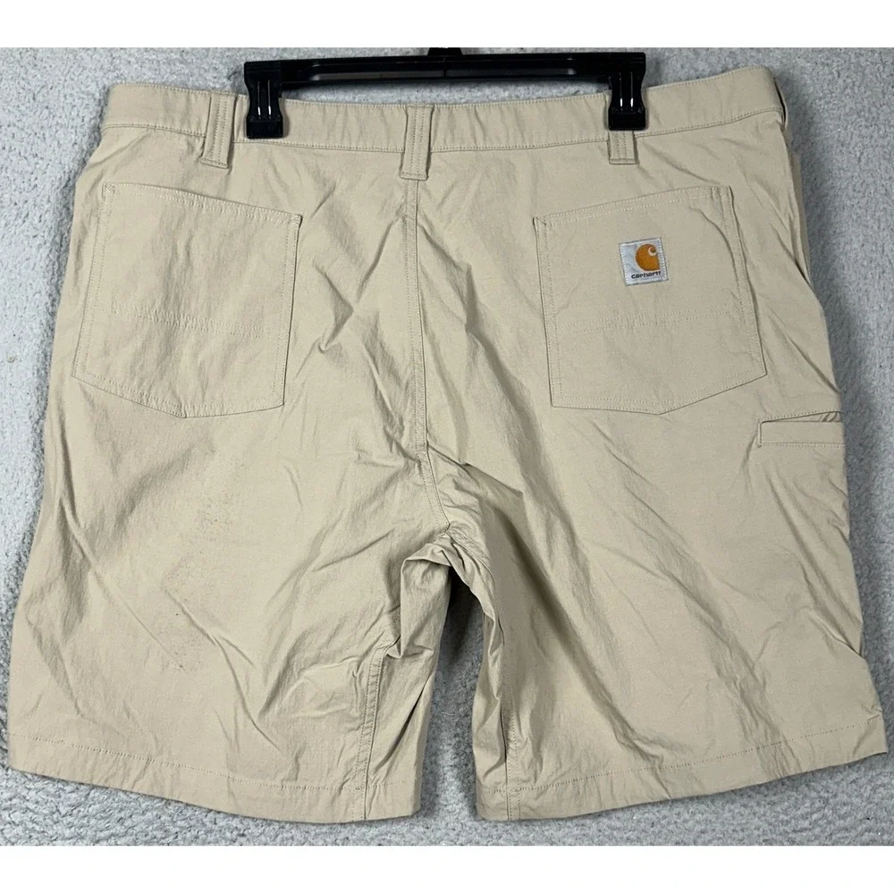 Carhartt Shorts Mens 42 Tan Relaxed Fit Cargo Workwear Hiking Outdoor Stretch